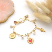 Chiusura a T barra mm. 15 Dorato con oro fino x1