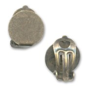 Orecchini a clips con piatello mm. 13 bronzo x2|raw }}