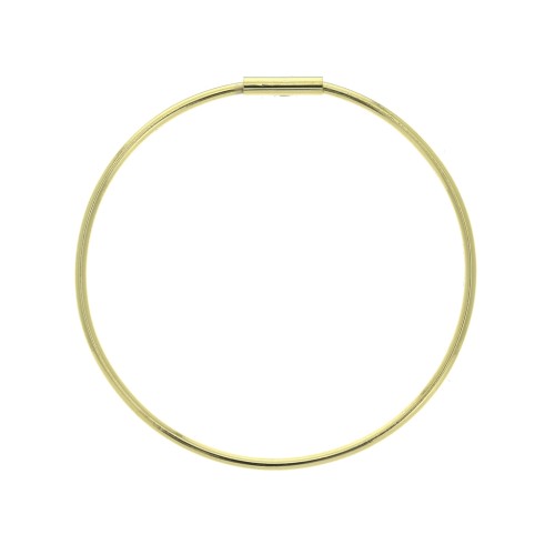 Chiodi di orecchie cerchio scavato con apertura 39 mm - dorato con oro fino x2