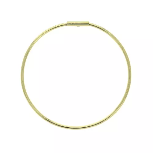 Chiodi di orecchie cerchio scavato con apertura 39 mm - dorato con oro fino x2