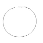 Chiodi di orecchie cerchio scavato con apertura da decorare 39 mm - Rodiato x2