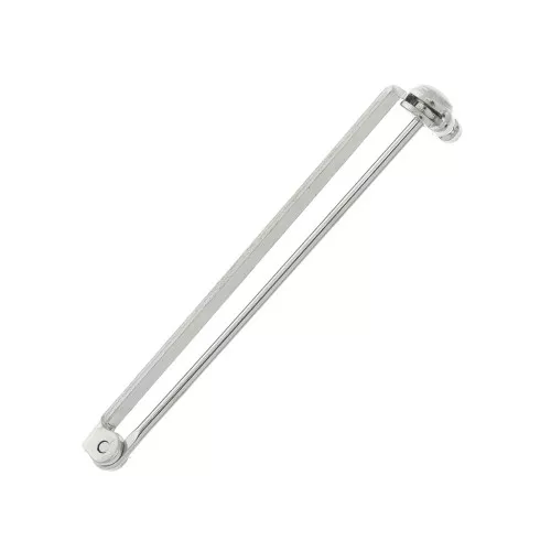 Supporto spilla per la creazione di bijoux 38 mm - Rodiato x1