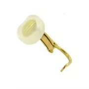 Protezione di silicone per orecchini clip  8x9 mm - Trasparenti x2