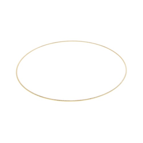 Bracciale giunco fino diamantato 65 mm Placcato oro 3 micron x19 cm