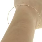 Bracciale giunco fino diamantato 65 mm Placcato oro 3 micron x19 cm