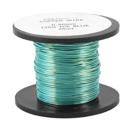 Filo di rame mm. 0.50 Ice Blue x m. 25