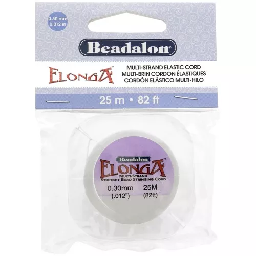 Elonga filo elastico 0,30 mm multifilo - Bianco x25m