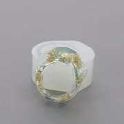 Stampo silicone per realizzare anelli larghi e sfaccettati in resina taglia 51 x1