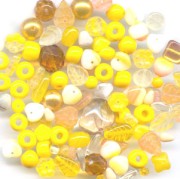 Abbinamento di perline di Bohemia giallo x50g|raw }}