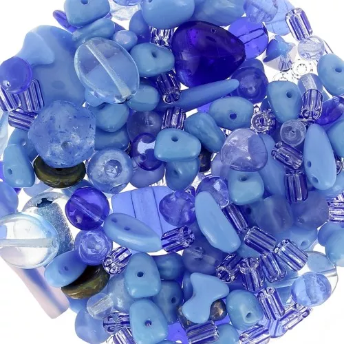 Abbinamento di perline di Bohemia sapphire x50g
