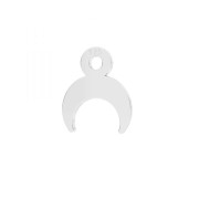 Ciondolo mini corno mezza luna 8.5x7 mm in Argento 925 x1|raw }}