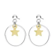 Ciondolo mini stella 8x7 mm in Argento 925 dorato all'oro fino x1