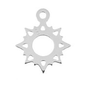 Ciondolo sole scavato 15x12.5 mm in Argintooato 925 x1|raw }}