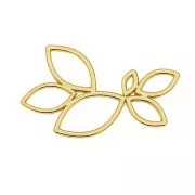 Intercalare - pendente foglie traforate 22x14mm-Argento 925 dorato all'oro finox1