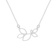 Intercalare - pendente foglie traforate 22x14mm-Argento 925 dorato all'oro finox1