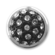 Chiusura a vite con strass mm. 12 nero/Crystal x1|raw }}