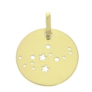 Pendente costellazione Vergine - 18 mm en Argento 925 dorato x1