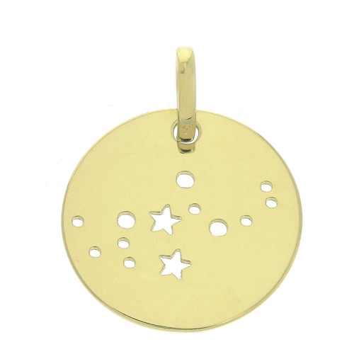 Pendente costellazione Vergine - 18 mm en Argento 925 dorato x1