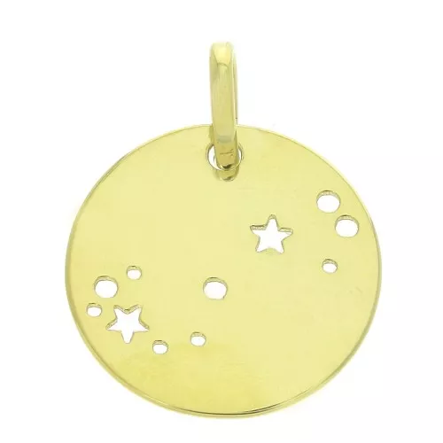 Pendente costellazione Scorpione - 18 mm en Argento 925 dorato x1