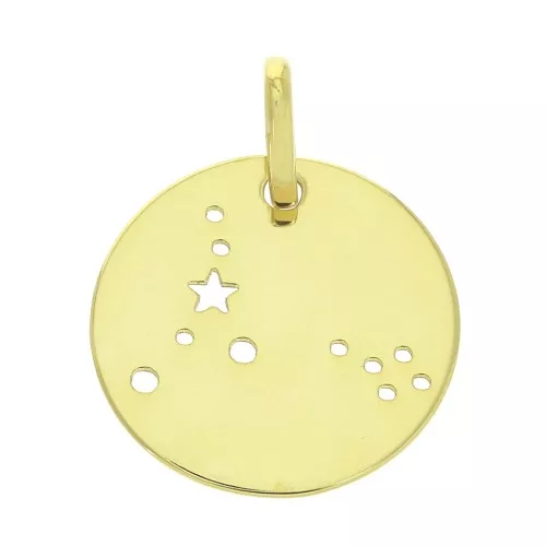 Pendente costellazione Pesce- 18 mm en Argento 925 dorato x1