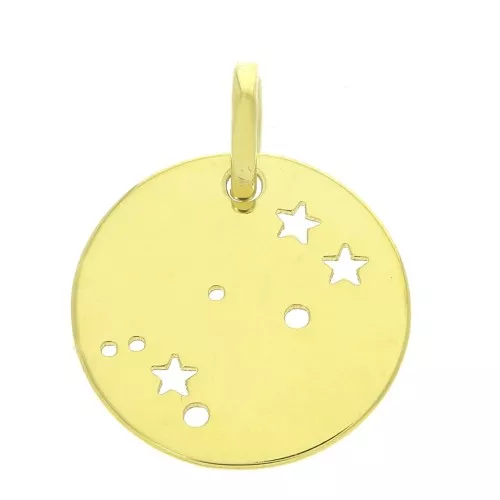 Pendente costellazione Gemelli - 18 mm en Argento 925 dorato x1
