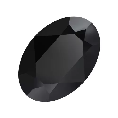 Cabochon PureCrystal 4120 ovale mm. 6x4 Jet x1