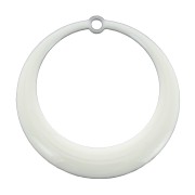 Pendentes - orecchini en ottone resina epossidica 28 mm - Bianco x4|raw }}