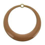 Pendentes rotondo scavato in resina epossidica 28 mm - Mostarda x4