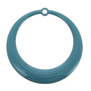 Pendentes rotondo scavato in resina epossidica 28 mm - Turchese x4|raw }}