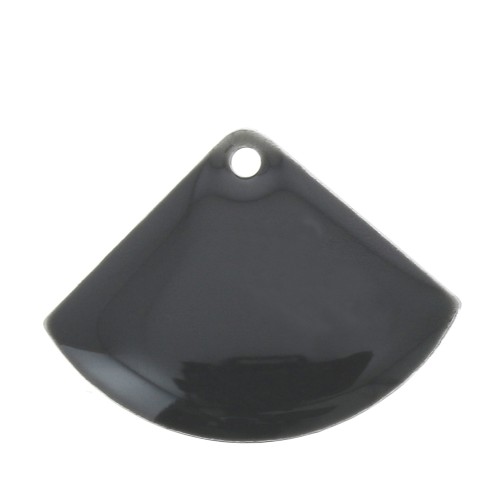 Zecchini ventaglio in ottone e resina epossidica 15x20 mm Grigio medio x4