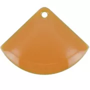 Zecchini ventaglio in ottone e resina epossidica 15x20 mm Mostarda x4