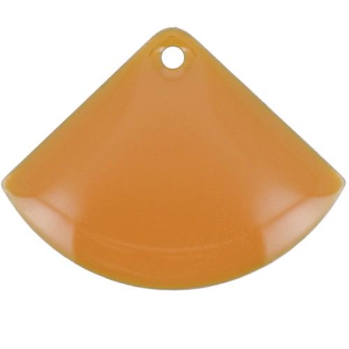 Zecchini ventaglio in ottone e resina epossidica 15x20 mm Mostarda x4