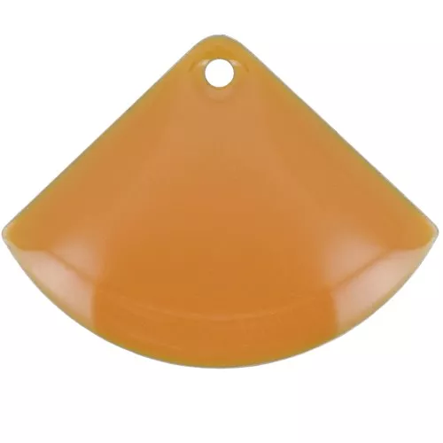 Zecchini ventaglio in ottone e resina epossidica 15x20 mm Mostarda x4