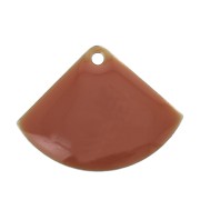 Zecchini ventaglio in ottone e resina epossidica 15x20 mm Terracotta x4|raw }}