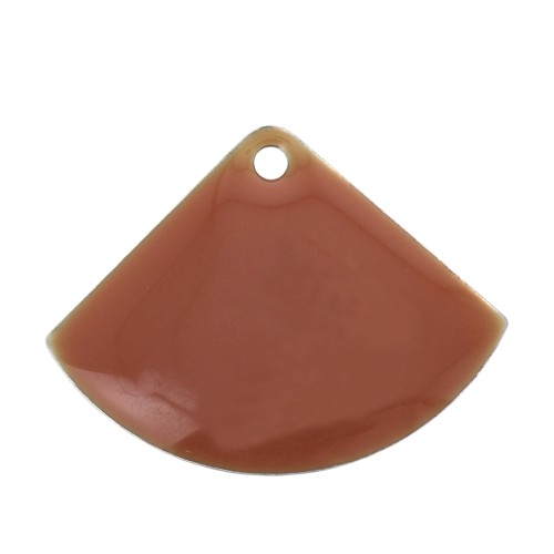 Zecchini ventaglio in ottone e resina epossidica 15x20 mm Terracotta x4