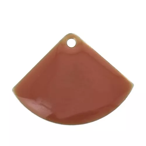 Zecchini ventaglio in ottone e resina epossidica 15x20 mm Terracotta x4
