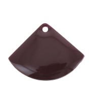 Zecchini ventaglio in ottone e resina epossidica 15x20 mm Bordeaux x4|raw }}