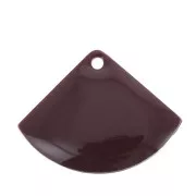 Zecchini ventaglio in ottone e resina epossidica 15x20 mm Bordeaux x4