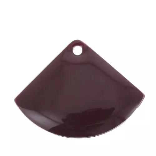 Zecchini ventaglio in ottone e resina epossidica 15x20 mm Bordeaux x4