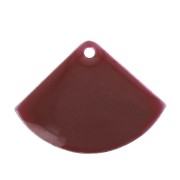 Zecchini a ventaglio in ottone e resina epossidica 15x20 mm - Rosso scuro x4|raw }}