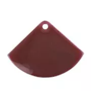 Zecchini a ventaglio in ottone e resina epossidica 15x20 mm - Rosso scuro x4