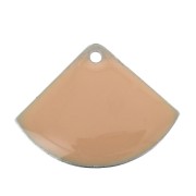 Zecchini ventaglio in ottone e resina epossidica 15x20 mm Light rosa x4|raw }}