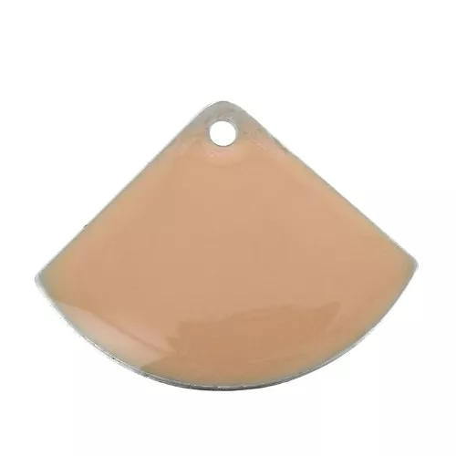 Zecchini ventaglio in ottone e resina epossidica 15x20 mm Light rosa x4