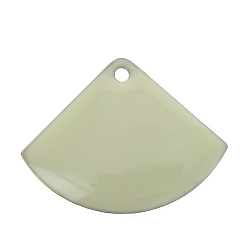 Zecchini ventaglio in ottone e resina epossidica 15x20 mm Crema x4