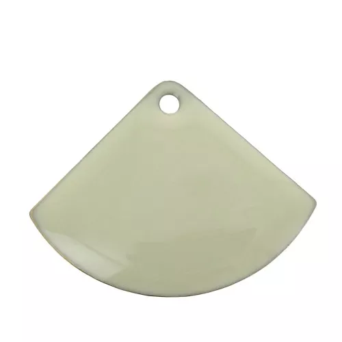 Zecchini ventaglio in ottone e resina epossidica 15x20 mm Crema x4