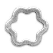 Anellini stella mm. 18 argentato antico x4