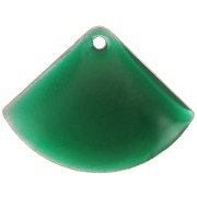 Zecchini ventaglio in ottone e resina epossidica 15x20 mm Verde abete x4|raw }}