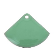 Zecchini ventaglio in ottone e resina epossidica 15x20 mm Menta x4|raw }}
