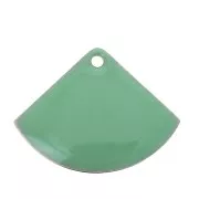 Zecchini ventaglio in ottone e resina epossidica 15x20 mm Menta x4