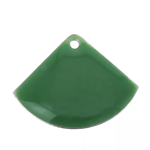 Zecchini ventaglio in ottone e resina epossidica 15x20 mm Verde x4